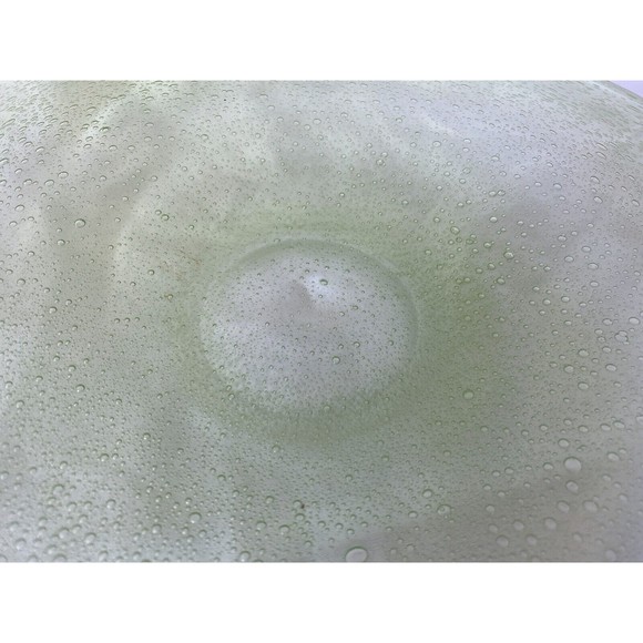 Hand Blown Bubble Glass Light Green Round 12 3/4" Serving Platter - Picture 6 of 7